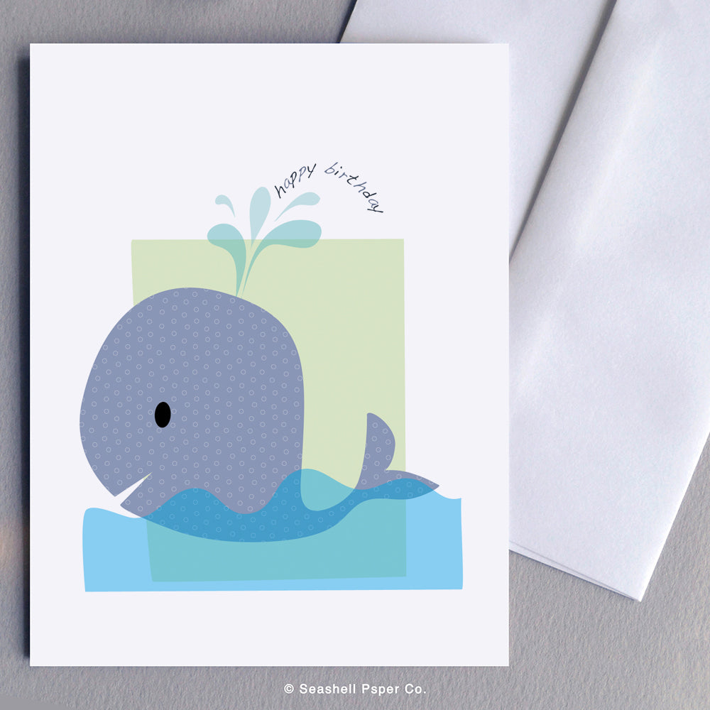 Birthday Whale Card - seashell-paper-co