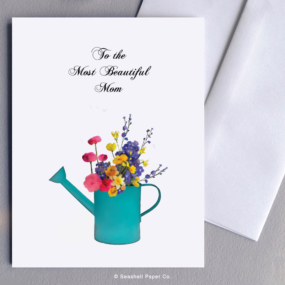 Mom Watering Can Card