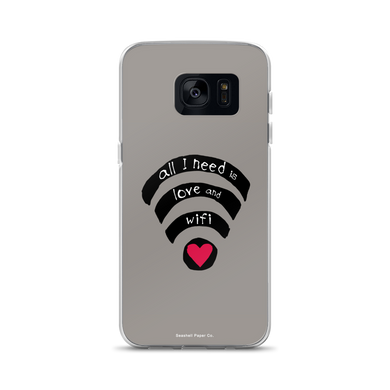 All I need is Love and Wifi Samsung Case - seashell-paper-co