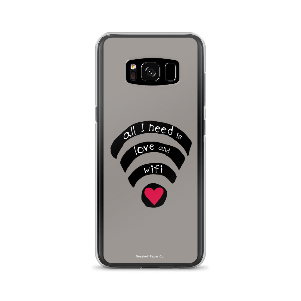 All I need is Love and Wifi Samsung Case - seashell-paper-co