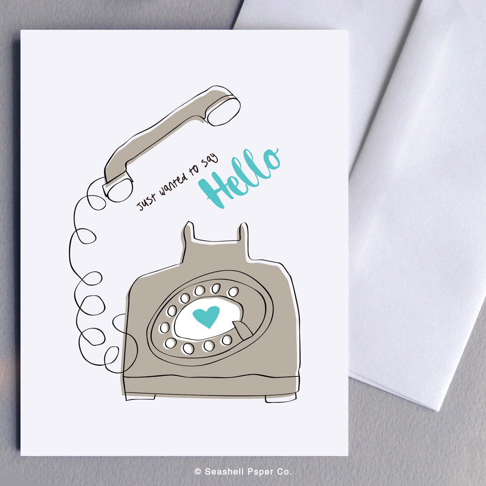 Hello Phone Card – Seashell Paper Co.