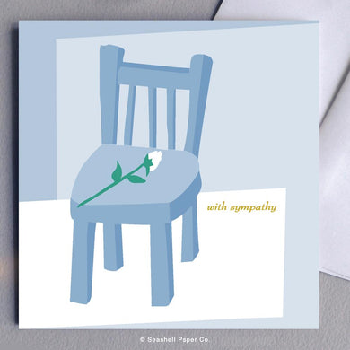Sympathy Empty Chair Card Wholesale (Package of 6) - seashell-paper-co