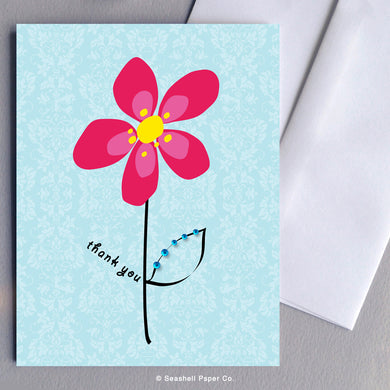 Thank You Flower Card - seashell-paper-co