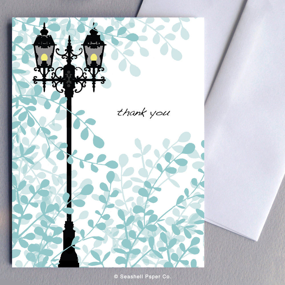 Thank You Lamppost Card - seashell-paper-co