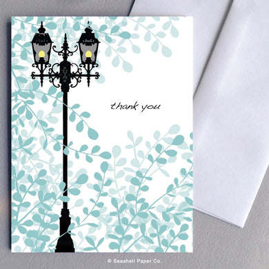 Thank You Lamp Post Card Wholesale (Package of 6) - seashell-paper-co