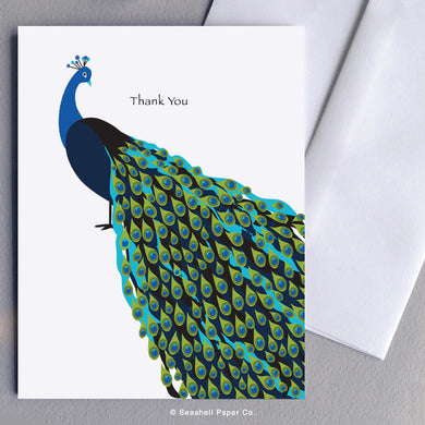 Thank You Peacock Card Wholesale (Package of 6)