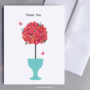Thank You Flowers Card - seashell-paper-co