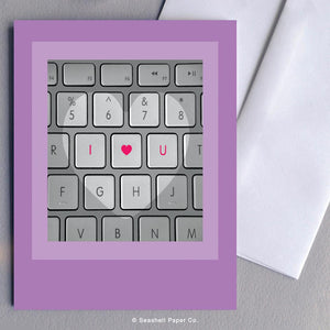 Love Keyboard Card Wholesale (Package of 6) - seashell-paper-co