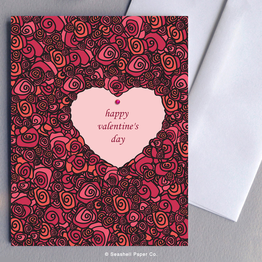 Love Valentine's Day Roses Card - seashell-paper-co