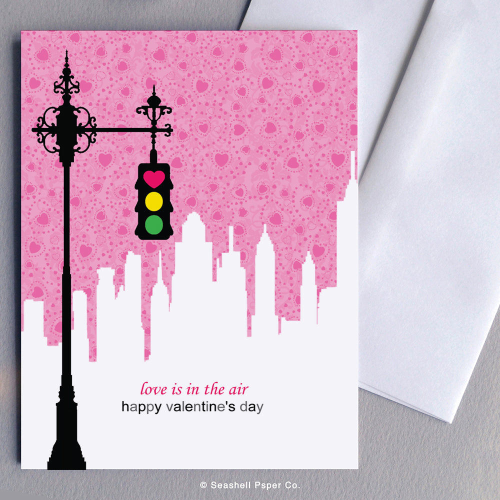 Love Valentine's Day Traffic Light Card - seashell-paper-co