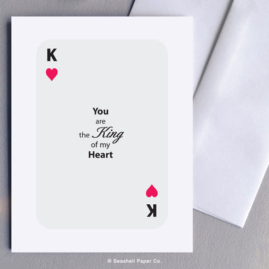 Love King of Hearts Card - seashell-paper-co