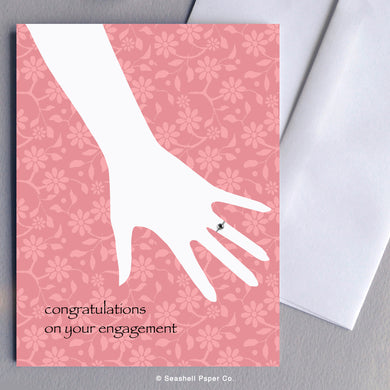Wedding Engagement Ring Card - seashell-paper-co