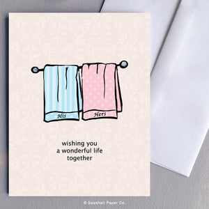 Wedding Towels Card - seashell-paper-co